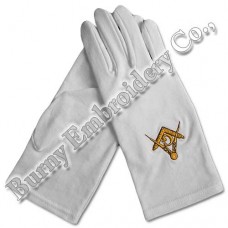 Masonic Regalia Hands Embroidery Gloves